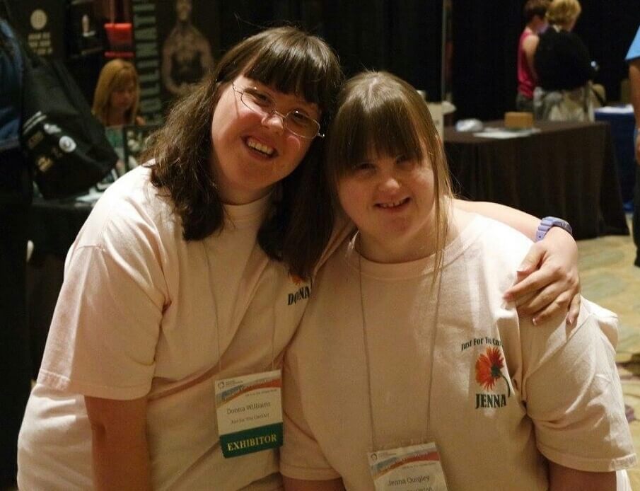 Jenna and her friend Donna at the National Down Syndrome Congress Convention. 